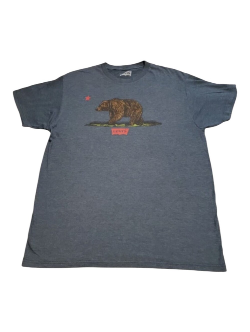 Levi's Men's Blue Gray T-Shirt California Bear NWOT 2XL